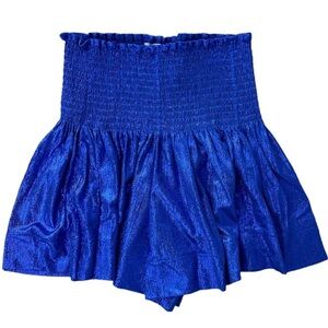 QUEEN OF SPARKLES- Metallic Blue shorts size L